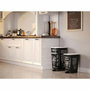 Kis Poubelle de cuisine à pédale 42,5 L Noir motif café
