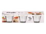 Vivalto Lot de 3 boîtes rondes en verre blanc 200 ml 31.5 x 6.8 x 9 cm (Set de 12)