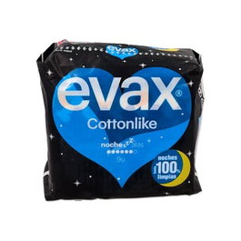 Evax Cottonlike Compresses Nuit avec Ailes 9 Pièces