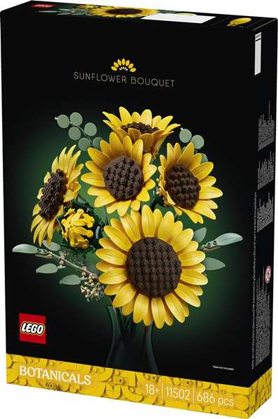 LEGO 11502 Botanicals Le Bouquet de Tournesols - Set de Fleurs Artificielles en Briques à Construire pour Adultes
