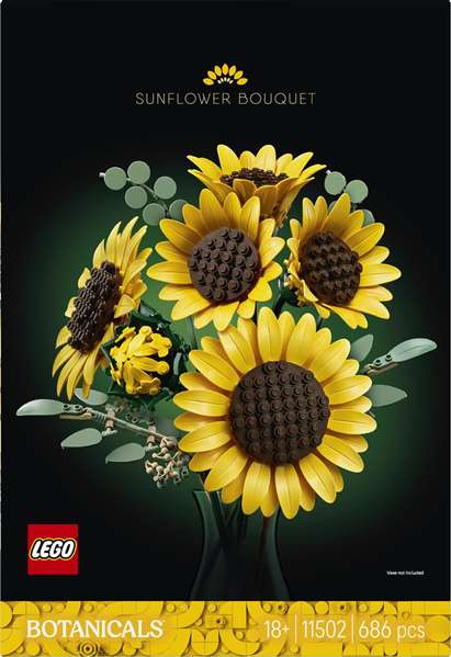 LEGO 11502 Botanicals Le Bouquet de Tournesols - Set de Fleurs Artificielles en Briques à Construire pour Adultes
