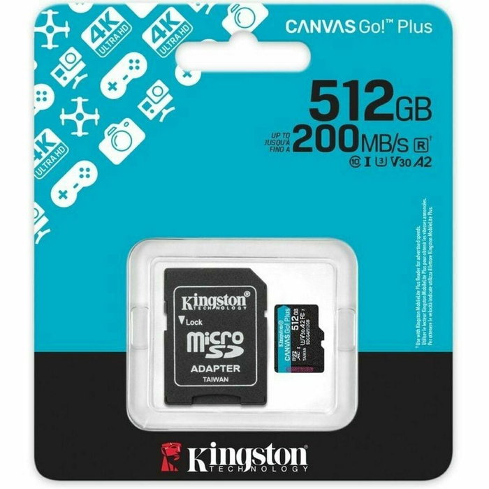 Carte Mémoire Micro SD avec Adaptateur Kingston SDCG4/512GB 512 GB