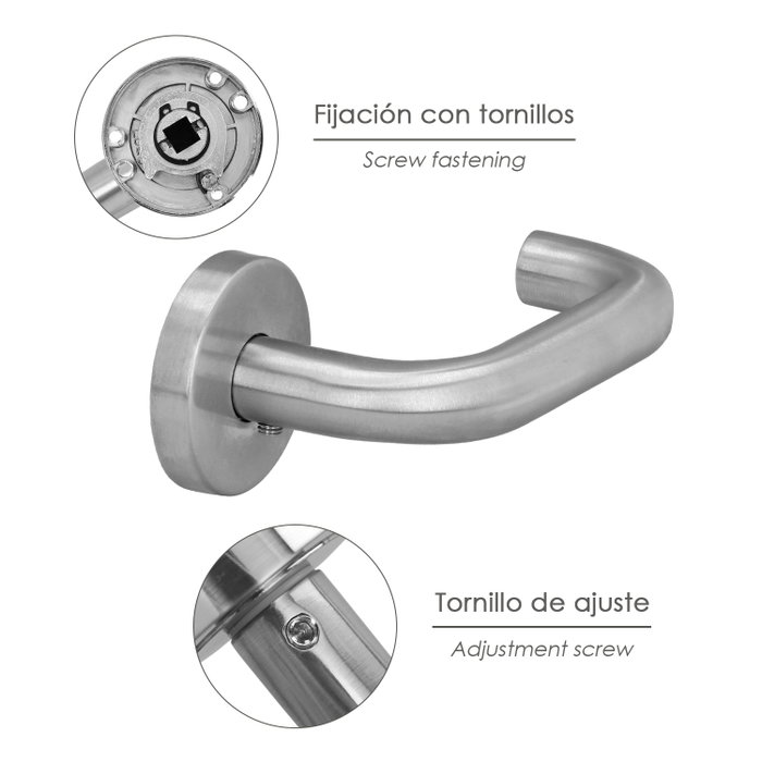 WOLFPACK LINEA PROFESIONAL Jeu de poignées pour portes Rodano WOLFPACK LINEA PROFESIONAL Jeu de poignées pour portes Rodano