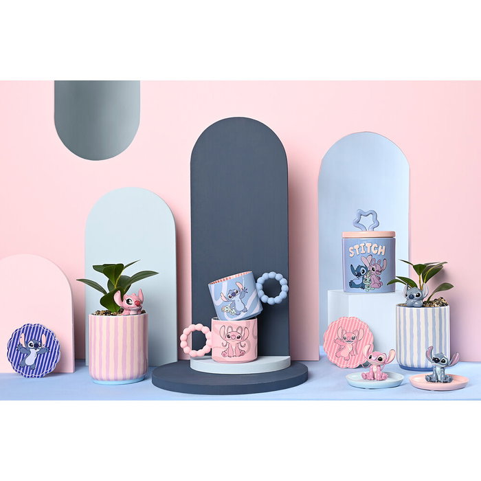 Disney - Assiette Décorative en Résine Angel Stitch - Pour Bijoux, Clés ou Petits Objets - Design Élégant et Joueur