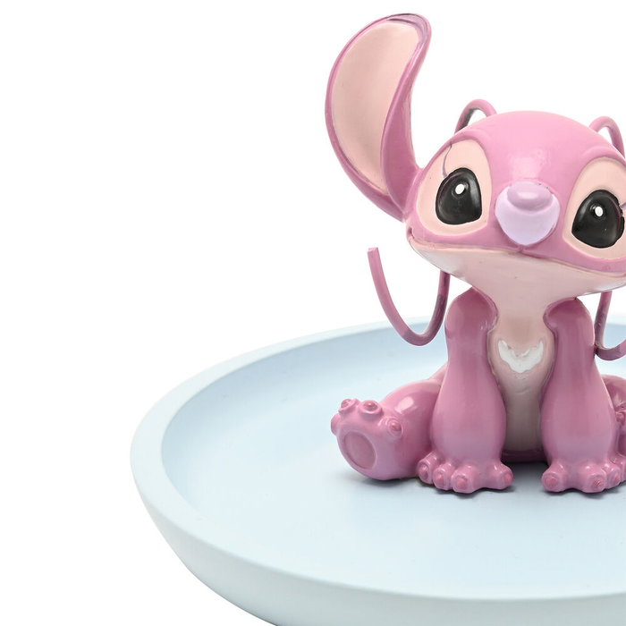 Disney - Assiette Décorative en Résine Angel Stitch - Pour Bijoux, Clés ou Petits Objets - Design Élégant et Joueur