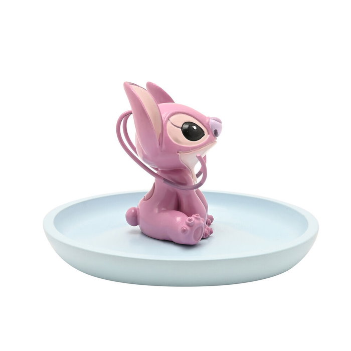 Disney - Assiette Décorative en Résine Angel Stitch - Pour Bijoux, Clés ou Petits Objets - Design Élégant et Joueur