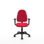 PIQUERAS Y CRESPO Chaise de bureau Algarra en tissu rouge avec accoudoirs 1D