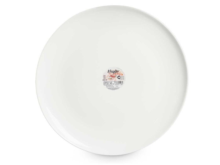 Vivalto Plat à pizza lisse opal 32 cm blanc (Set de 12)