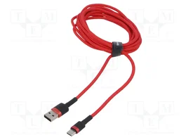 BASEUS Câble High Speed USB 2.0 USB A vers USB C, 0,5m, rouge