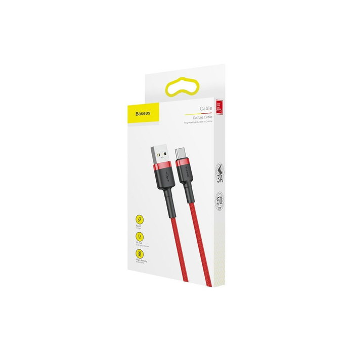 Baseus Câble USB A vers USB C CATKLF-A09 Rouge 50 cm