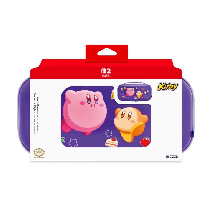 HORI Pochette rigide de protection Nintendo Switch 2 - Motif Kirby et Waddle Dee - Violet HORI Pochette rigide de protection Nintendo Switch 2 - Motif Kirby et Waddle Dee - Violet