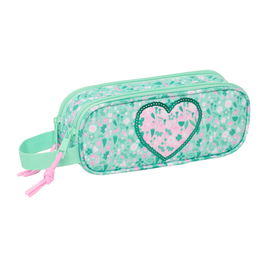 Trousse Fourre-Tout Double Safta Cuore Menthe 21 x 8 x 6 cm