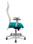 Chaise de Bureau Piqueras y Crespo 54BR65G Blanc Turquoise