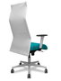 Chaise de Bureau Piqueras y Crespo 54BR65G Blanc Turquoise