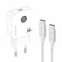 Tech One Tech Chargeur rapide GaN 20W USB-C avec câble blanc