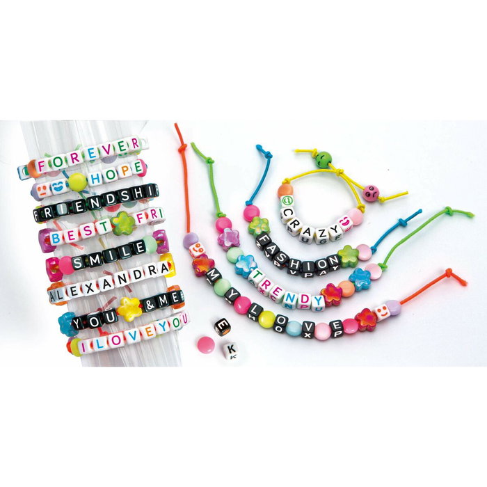 Clementoni Crazy Chic - Set de création de bracelets à messages noirs Clementoni Crazy Chic - Set de création de bracelets à messages noirs