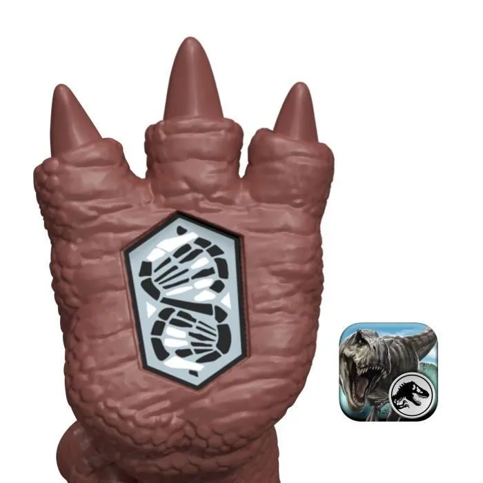 Jurassic World Figurine Aucasaurus Rugissement Féroce JGB88 - Dinosaure Articulé 32.5 cm avec Son et Interaction Numérique pour Enfants dès 4 ans