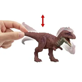 Jurassic World Figurine Aucasaurus Rugissement Féroce JGB88 - Dinosaure Articulé 32.5 cm avec Son et Interaction Numérique pour Enfants dès 4 ans