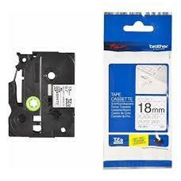 Brother TZE-SE4 / TZESE4 - Ruban d'étiqueteuse - Noir sur blanc - Compatible modèles Brother