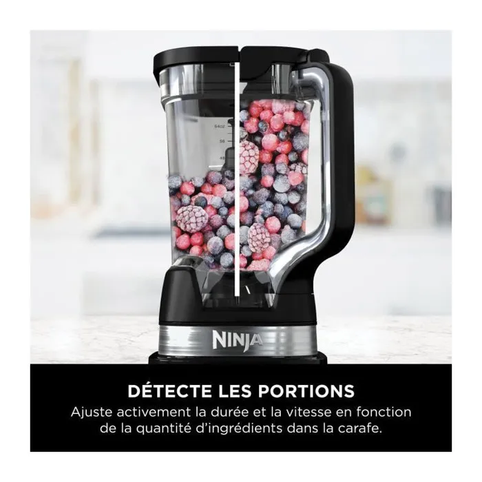 Ninja Detect Power Blender Pro - Blender haute performance 1200W, détection automatique, 15 modes, carafe 2.1L, lames Total Crushing
