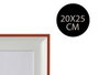 Giftdecor Porte-photos 20x25 cm Blanc et Rouge avec Cadre Plastique et Verre (Set de 24)