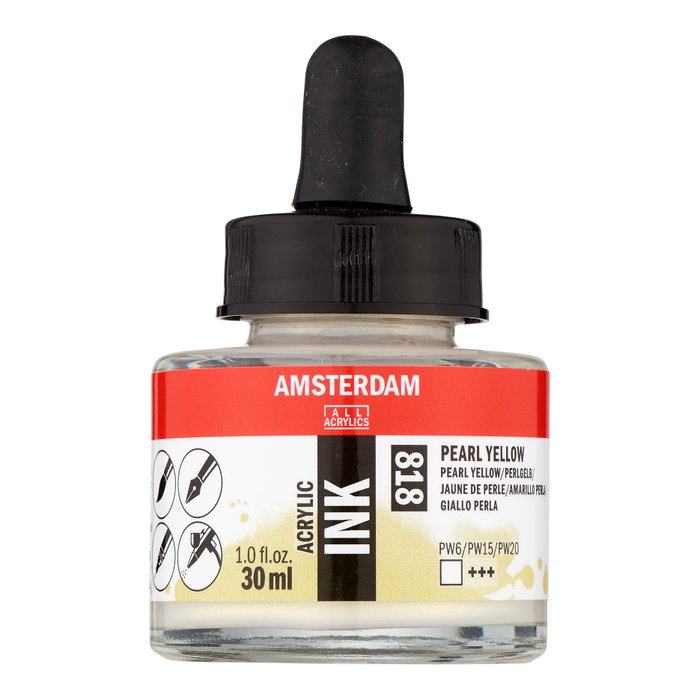 Amsterdam Peinture Acrylique Jaune Perle 818, 30 ml Amsterdam Peinture Acrylique Jaune Perle 818, 30 ml
