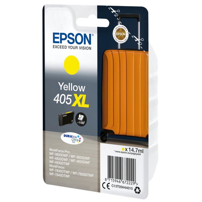 Epson Cartouche d'encre 405XL Jaune DURABrite Ultra 14,7 ml (C13T05H44010) Epson Cartouche d'encre 405XL Jaune DURABrite Ultra 14,7 ml (C13T05H44010)