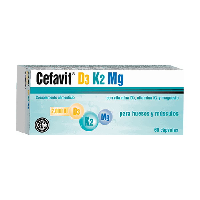 Cefak Cefavit D3 K2 Magnesio 60 capsules Cefak Cefavit D3 K2 Magnesio 60 capsules