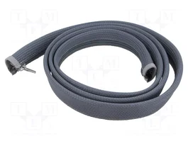 LOGILINK Tresse en polyester gris 2m Ø 20mm avec fermeture