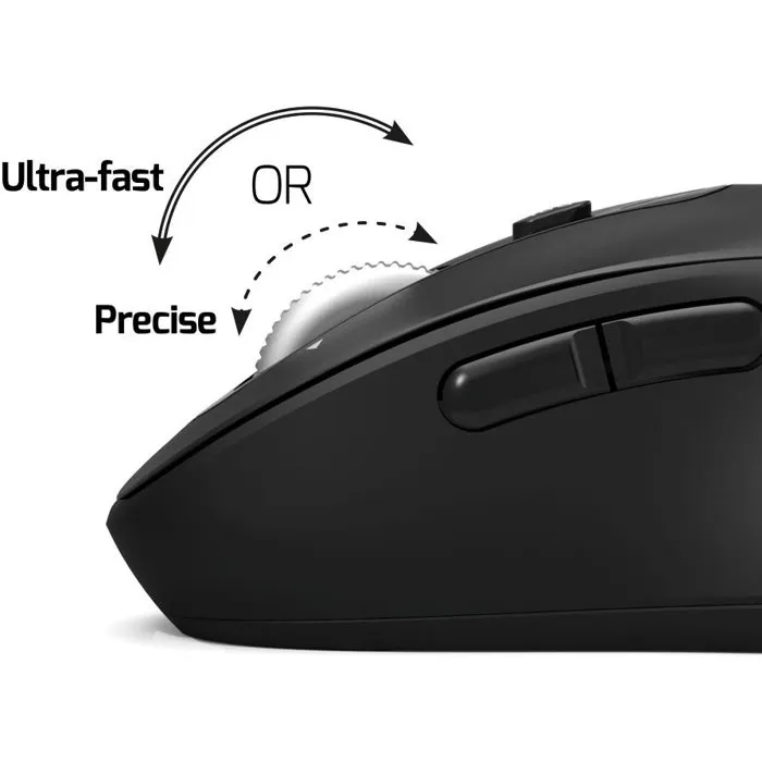 Port Designs 900720 EXPERT - Souris sans fil Bluetooth professionnelle, rechargeable, connectable à 3 appareils, grise