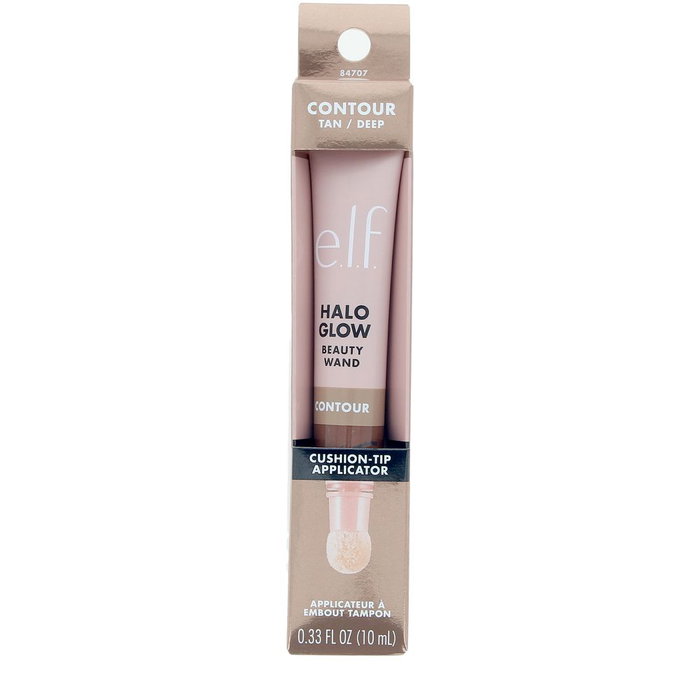 Elf Cosmetics Halo Glow Wand - Anti-cernes fluide contouring visage effet naturel et radieux avec 2 % de squalane, applicateur à coussin, teint lumineux, #Bronzé/Intense, 10 ml Elf Cosmetics Halo Glow Wand - Anti-cernes fluide contouring visage effet naturel et radieux avec 2 % de squalane, applicateur à coussin, teint lumineux, #Bronzé/Intense, 10 ml