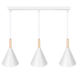 Lampe Suspendue Métal et Bois "Madeleine" SKD-P130-3-B