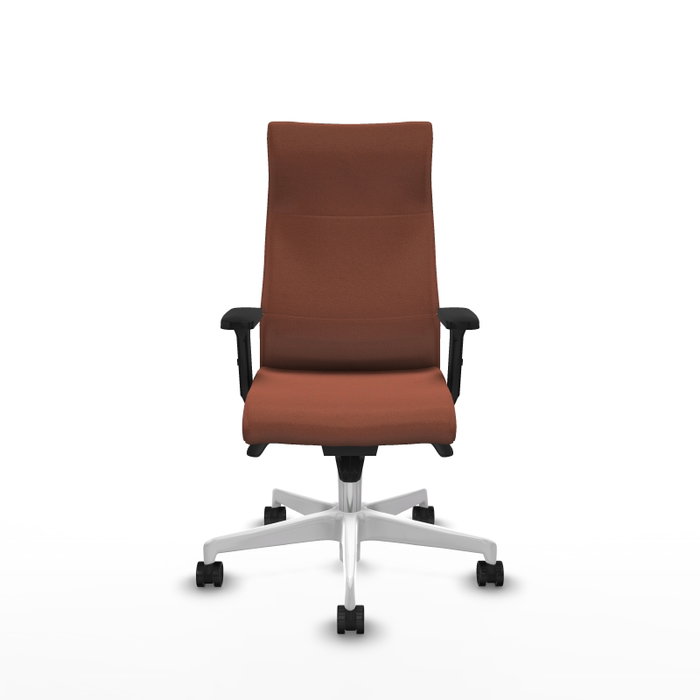 Piqueras Y Crespo Fauteuil Albacete Marron avec mécanisme synchrone et base blanche Piqueras Y Crespo Fauteuil Albacete Marron avec mécanisme synchrone et base blanche