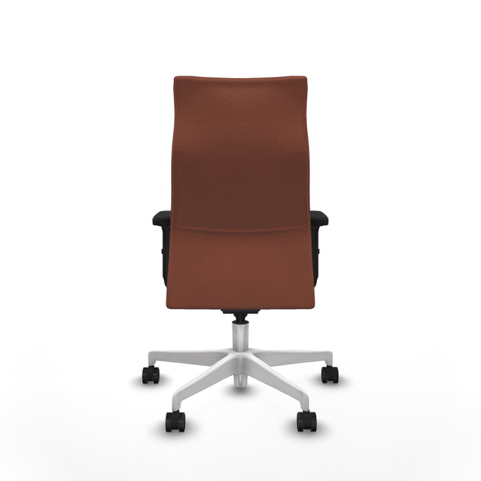 Piqueras Y Crespo Fauteuil Albacete Marron avec mécanisme synchrone et base blanche Piqueras Y Crespo Fauteuil Albacete Marron avec mécanisme synchrone et base blanche
