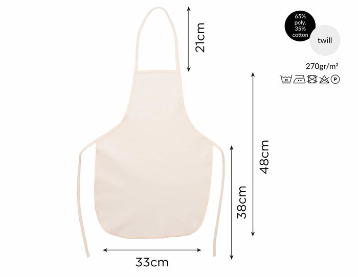 Innspiro Tablier pour enfant en coton 33x48cm