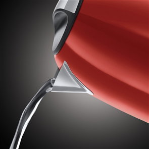 Russell Hobbs 20412-70 Hervoir électrique Colours Plus+, Rouge - 1.7 L, Ébullition rapide, Bec verseur de précision, Finitions brillantes