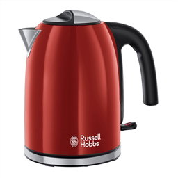 Russell Hobbs 20412-70 Hervoir électrique Colours Plus+, Rouge - 1.7 L, Ébullition rapide, Bec verseur de précision, Finitions brillantes