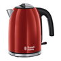 Russell Hobbs 20412-70 Hervoir électrique Colours Plus+, Rouge - 1.7 L, Ébullition rapide, Bec verseur de précision, Finitions brillantes