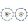 Home ESPRIT Horloge de table Bleu Turquoise Urbaine Arc (2 Unités)