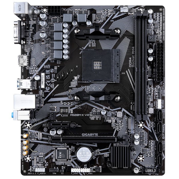 Gigabyte A520M K V2, Micro ATX, Socket AM4, DDR4