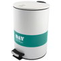 Day Seau de salle de bain blanc 3 L avec pédale et finition mate