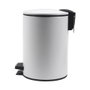 Day Seau de salle de bain blanc 3 L avec pédale et finition mate