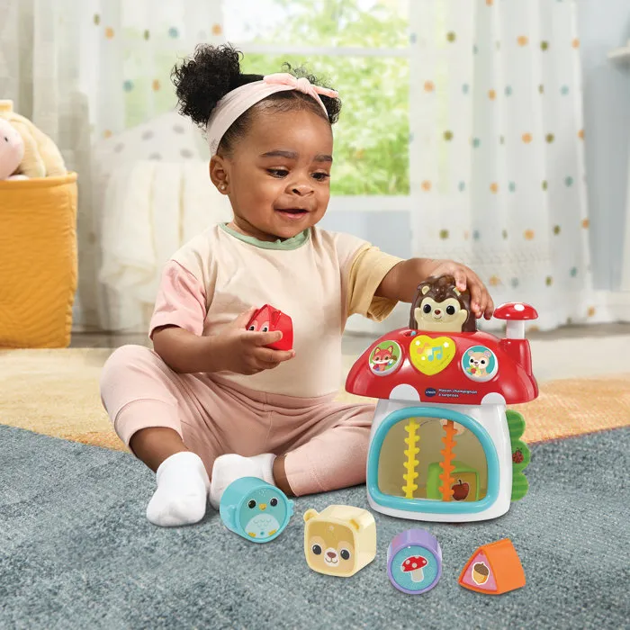 VTech Baby Maison Champignon à Surprises, Jouet d'éveil pour Bébé 9 à 36 mois avec Formes, Couleurs, Boutons et Animaux de la Forêt