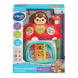 VTech Baby Maison Champignon à Surprises, Jouet d'éveil pour Bébé 9 à 36 mois avec Formes, Couleurs, Boutons et Animaux de la Forêt