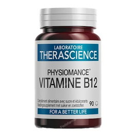 Therascience Physiomance Vitamina B12 90 comprimés, complément alimentaire à la méthylcobalamine