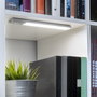 Emuca Luminaire LED Kaus rechargeable par usb avec détecteur de mouvement, L 600 mm, Anodisé mat, Plastique et Aluminium