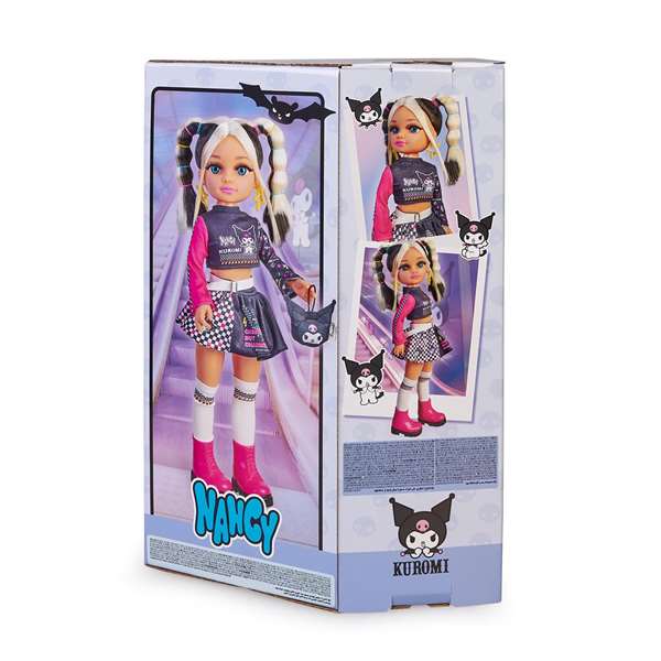 FAMOSA - Poupée NANCY Fashion Collection Kuromi avec look moderne, cheveux bicolores et sac - Naca8000 - +3 ans FAMOSA - Poupée NANCY Fashion Collection Kuromi avec look moderne, cheveux bicolores et sac - Naca8000 - +3 ans