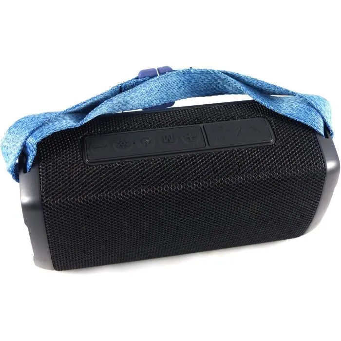 Inovalley HP345-B - Enceinte nomade lumineuse Bluetooth 5.3, 10 W, haut-parleurs 52 mm, LEDs RGB, micro pour appels, FM, USB, lecture microSD, entrée AUX Inovalley HP345-B - Enceinte nomade lumineuse Bluetooth 5.3, 10 W, haut-parleurs 52 mm, LEDs RGB, micro pour appels, FM, USB, lecture microSD, entrée AUX