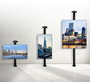 B-Tech BT7831 Support mural pour poteaux Ø50mm, capacité 150 kg, noir - Installation écrans plats et équipement AV