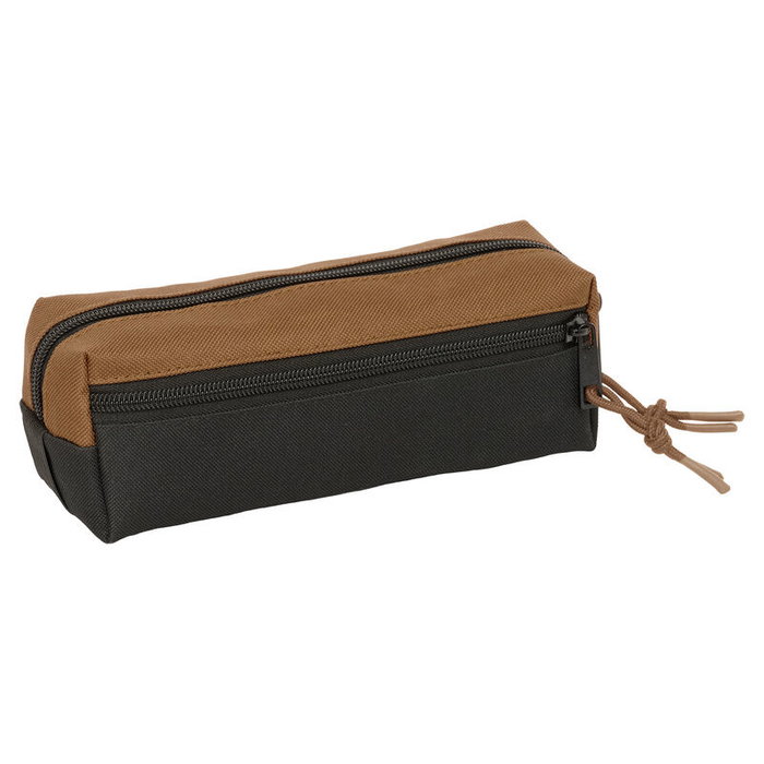 SAFTA Trousse Triple Compartiments One Piece avec Fermeture Éclair et Bande Élastique pour Cahier - 22 x 6 x 8.5 cm